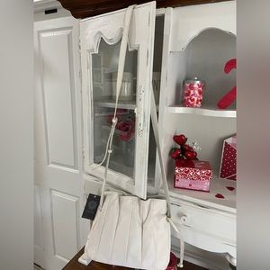 VINCE CAMUTO Leather Dario Pleated Drawstring Crossbody NWT